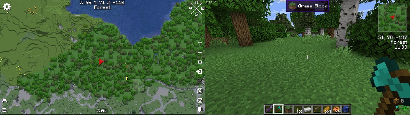 Xaero's world map and Xaero's minimap